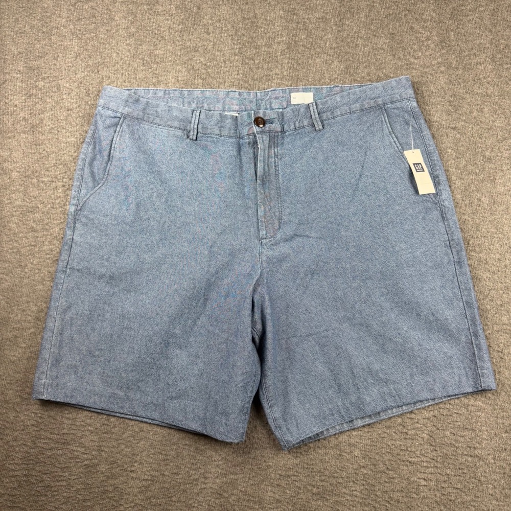 Gap Factory Mens Blue Chambray Flat Front Shorts Size 40 NWT 228527-01-1